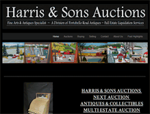 Tablet Screenshot of harrisandsonsauctions.com